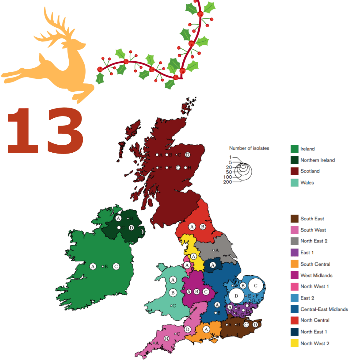 Donker T, Reuter S, Scriberras J, Reynolds R, Brown NM, Török ME, James R, East of England Microbiology Research Network, Aanensen DM, Bentley SD, Holden MTG, Parkhill J, Spratt BG, Peacock SJ, Feil EJ, Grundmann H. Population genetic structuring of methicillin-resistant Staphylococcus aureus clone EMRSA-15 within UK reflects patient referral patterns. Microbial genomics 2017 3 (7). DOI: 10.1099/mgen.0.000113